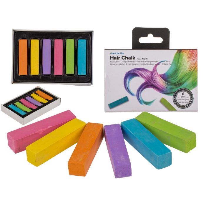 Hair coloring chalk - 6 colors